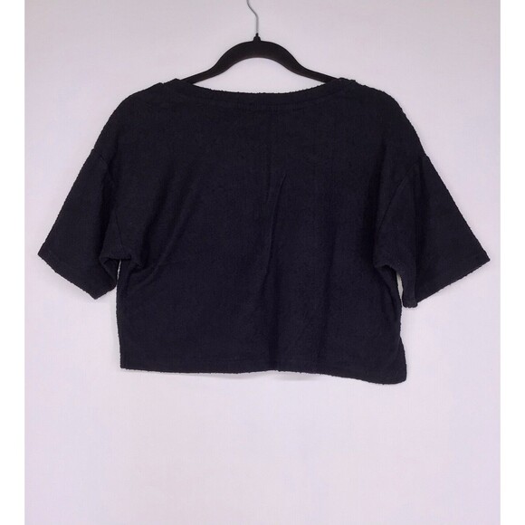 Gym‎ Shark Black Textured Crop Top Women's Size Small - Picture 5 of 6